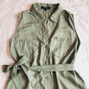 Velvet Heart Olive Shirt Dress